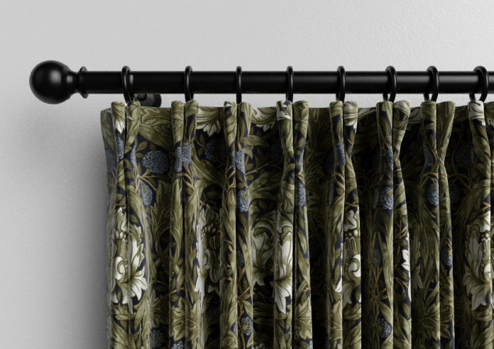 William Morris At Home African Marigold Velvet, Cornflower - Made to Measure Curtains - Image 10